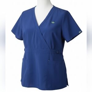 Blue V-Neck Scrub Top Used 3/$23